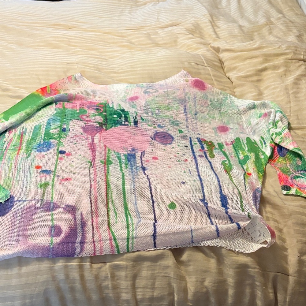 Colorful Paint Splatter Sweater